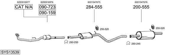 Sistema de gases de escape Dacia LOGAN