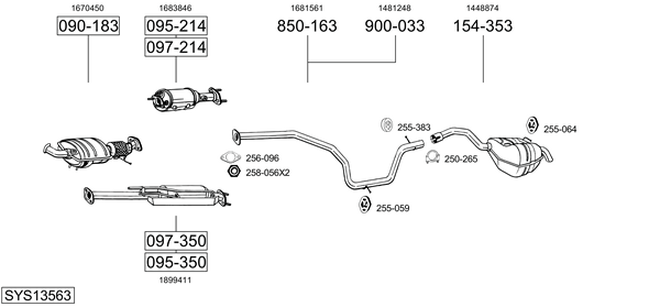 Sistema de gases de escape Ford MONDEO IV Turnier