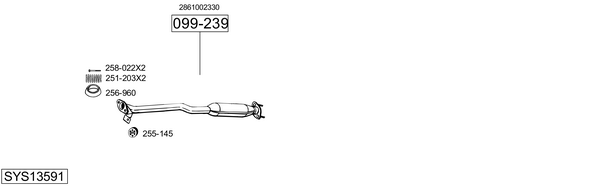 Sistema de gases de escape Hyundai ATOS
