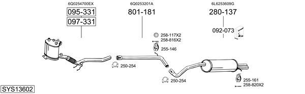 Sistema de gases de escape Seat IBIZA III