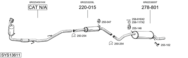 Sistema de gases de escape Audi A1