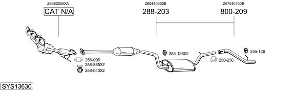 Sistema de gases de escape Mazda 3