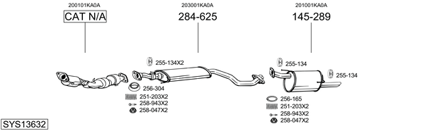 Sistema de gases de escape Nissan JUKE