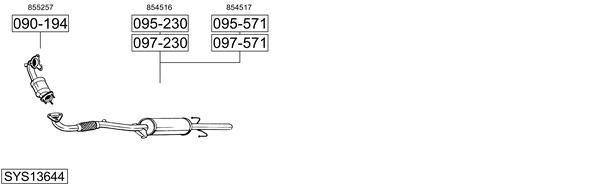 Sistema de gases de escape Opel ASTRA H CLASSIC Saloon