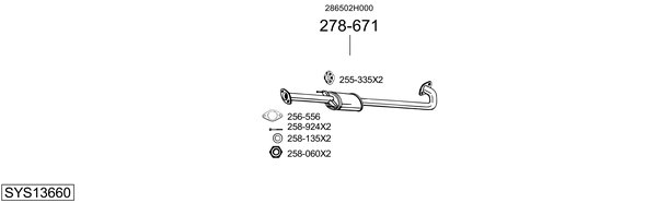 Sistema de gases de escape Hyundai ELANTRA IV Saloon