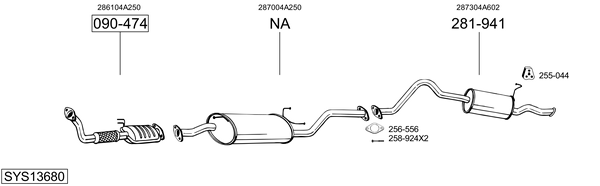 Sistema de gases de escape Hyundai H-1 / STAREX Bus