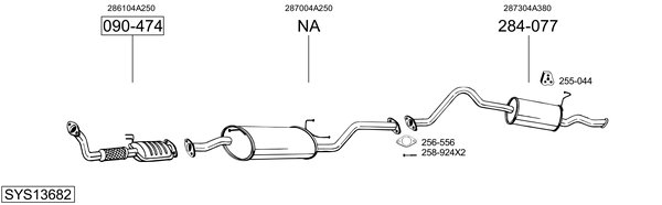 Sistema de gases de escape Hyundai H-1 / STAREX Bus