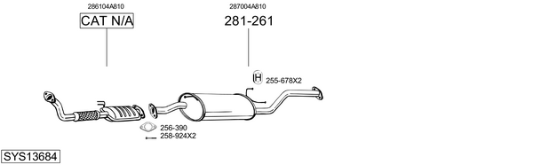 Sistema de gases de escape Hyundai H-1 / STAREX Bus