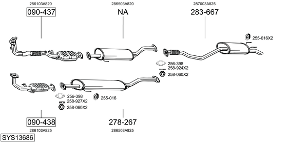 Sistema de gases de escape Hyundai HIGHWAY VAN