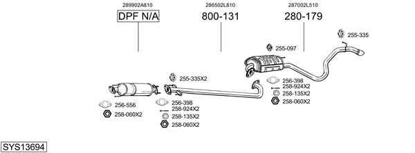 Sistema de gases de escape Hyundai i30