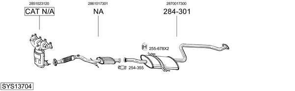 Sistema de gases de escape Hyundai MATRIX