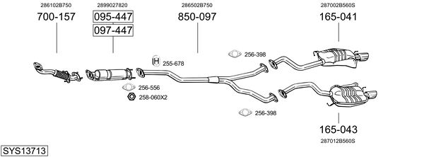 Sistema de gases de escape Hyundai SANTA FÉ II