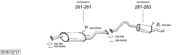 Sistema de gases de escape Hyundai H-1 / STAREX Bus