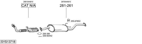 Sistema de gases de escape Hyundai H-1 / STAREX Bus
