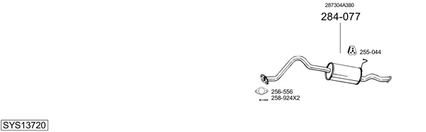 Sistema de gases de escape Hyundai H-1 / STAREX Bus