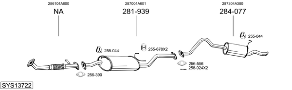 Sistema de gases de escape Hyundai H-1 / STAREX Bus