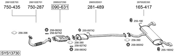 Sistema de gases de escape Hyundai TUCSON