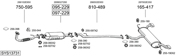 Sistema de gases de escape Hyundai TUCSON