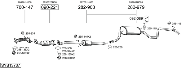 Sistema de gases de escape Kia CEE'D SW