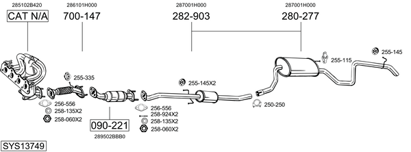 Sistema de gases de escape Kia CEE'D Hatchback