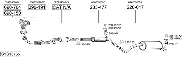 Sistema de gases de escape Seat IBIZA IV ST