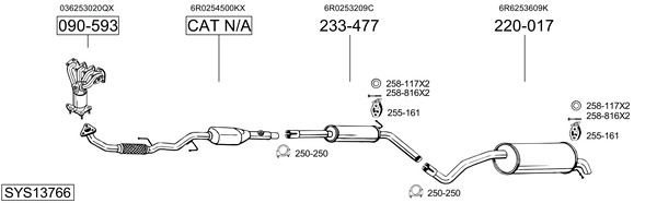 Sistema de gases de escape Seat IBIZA IV