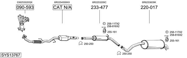 Sistema de gases de escape Seat IBIZA IV SC