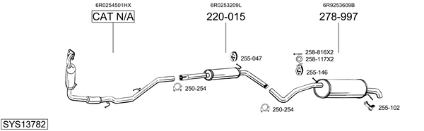 Sistema de gases de escape Skoda FABIA II Combi
