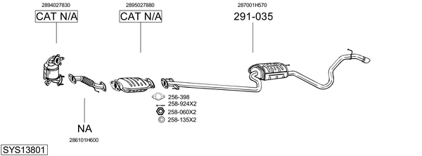 Sistema de gases de escape Kia CEE'D SW