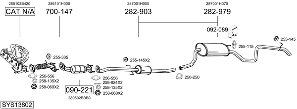 Sistema de gases de escape Kia CEE'D SW