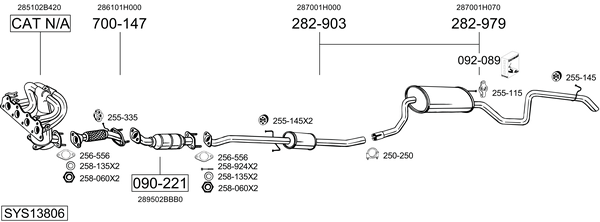Sistema de gases de escape Kia CEE'D SW