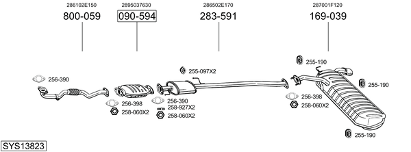 Sistema de gases de escape Kia SPORTAGE II
