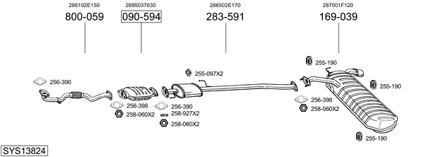 Sistema de gases de escape Kia SPORTAGE II