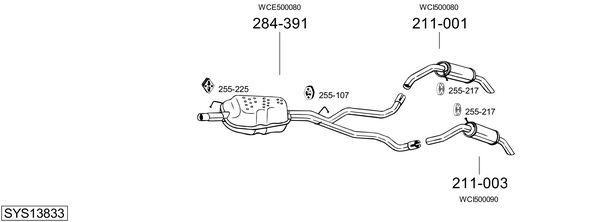 Sistema de gases de escape Land Rover DISCOVERY IV
