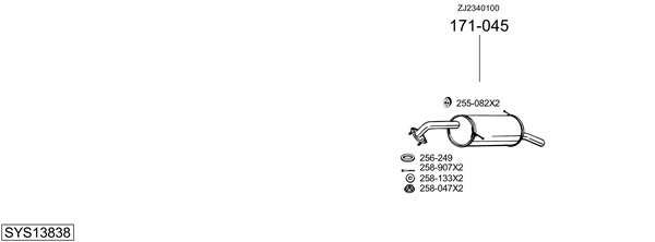 Sistema de gases de escape Mazda 2