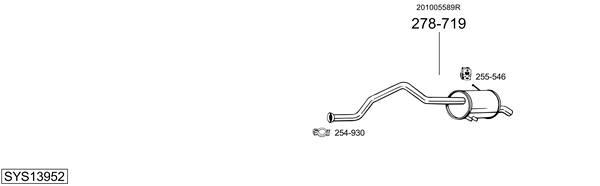Sistema de gases de escape Renault KANGOO BE BOP