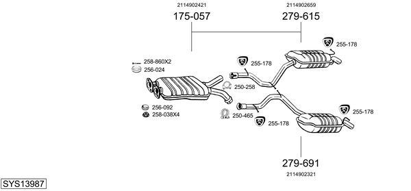 Sistema de gases de escape Mercedes-Benz E-CLASS T-Model