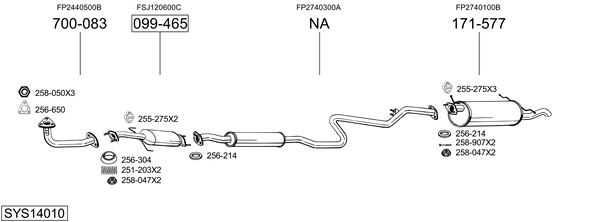 Sistema de gases de escape Mazda 626 V Station Wagon
