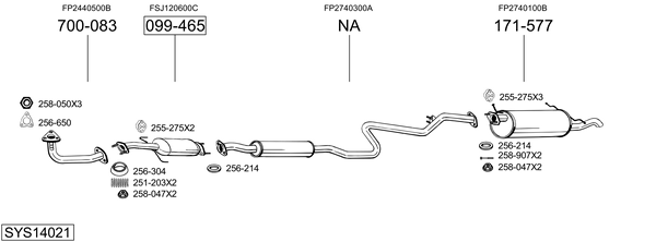 Sistema de gases de escape Mazda 626 V Station Wagon