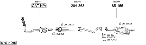 Sistema de gases de escape Opel ASTRA G Coupe