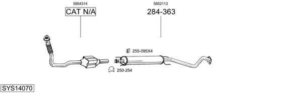 Sistema de gases de escape Opel ASTRA G Hatchback