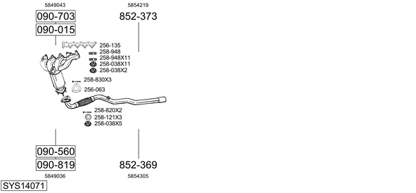 Sistema de gases de escape Opel ASTRA H TwinTop