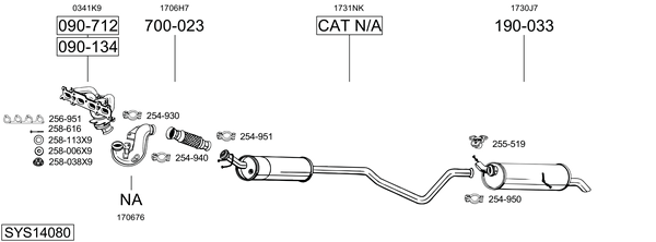 Sistema de gases de escape Peugeot 307