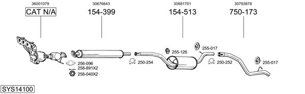 Sistema de gases de escape Volvo C30