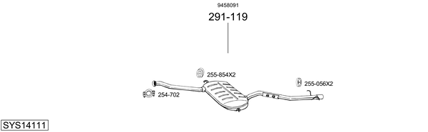 Sistema de gases de escape Volvo C70 I Convertible