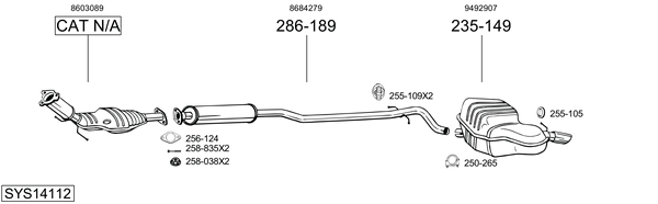 Sistema de gases de escape Volvo S60 I