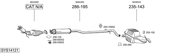 Sistema de gases de escape Volvo V70 II