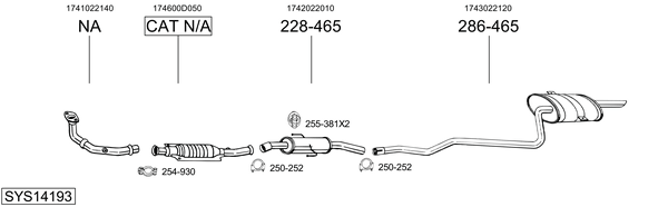 Sistema de gases de escape Toyota COROLLA