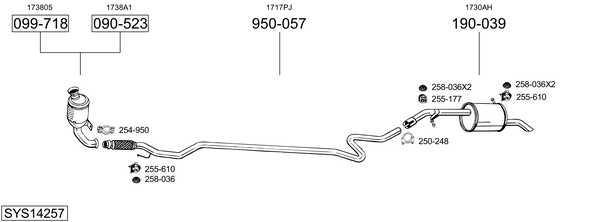 Sistema de gases de escape Peugeot 207