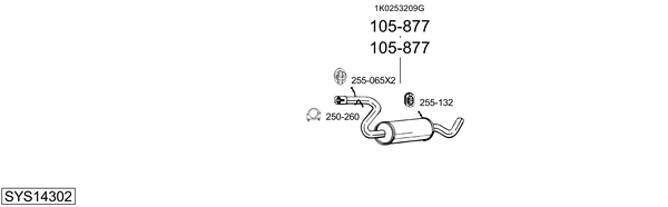 Sistema de gases de escape Seat ALTEA